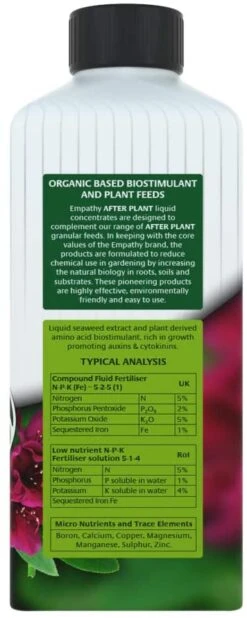 RHS Empathy Ericaceous Seaweed Fertiliser -Plant Series Store RHSEmpathyAfterplant Ericaceous4